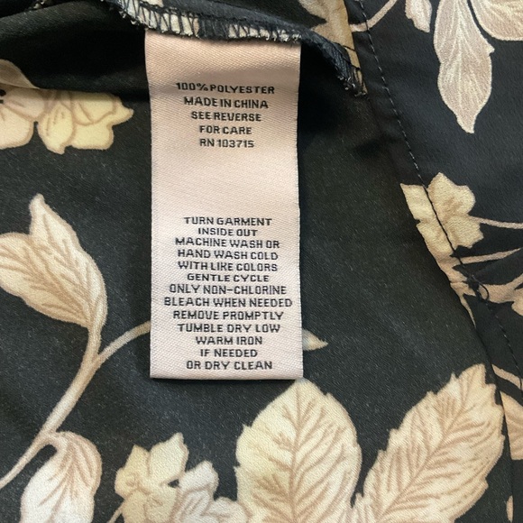 Nanette Lepore Black and Cream Floral Midi Dress - Picture 5 of 10